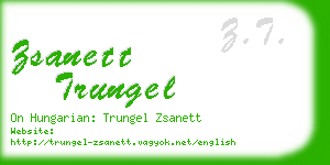 zsanett trungel business card